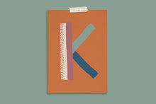 Lade das Bild in den Galerie-Viewer, Buchstaben-Postkarte, A - Z