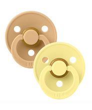 Load image into Gallery viewer, Bibs Pacifier Round, 0-6 Months ''Desert Sand / Sunshine''