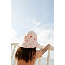Load image into Gallery viewer, Wide Brim Sun Hat ''Apple Blossom'' 0-3 Months