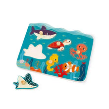 Load image into Gallery viewer, Wooden Puzzle ''Marine Animals'' 18 months +