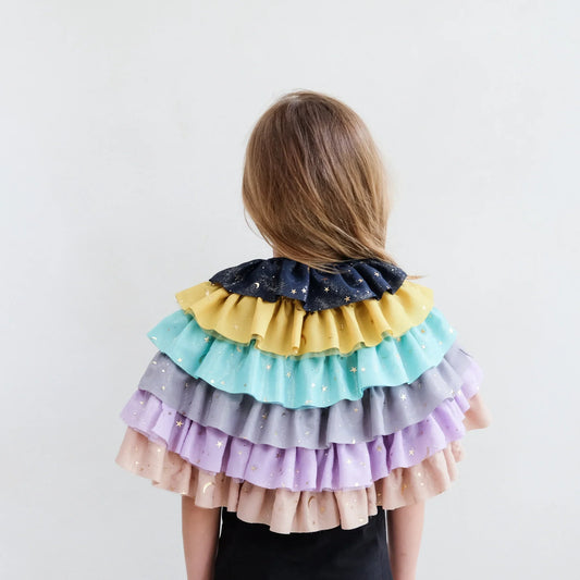Regenbogen-Rüschen-Cape