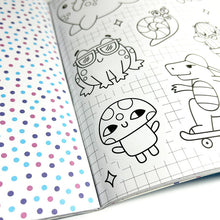 Load image into Gallery viewer, Colour In Sticker Book ''Cute-a-Licious'' Doodles