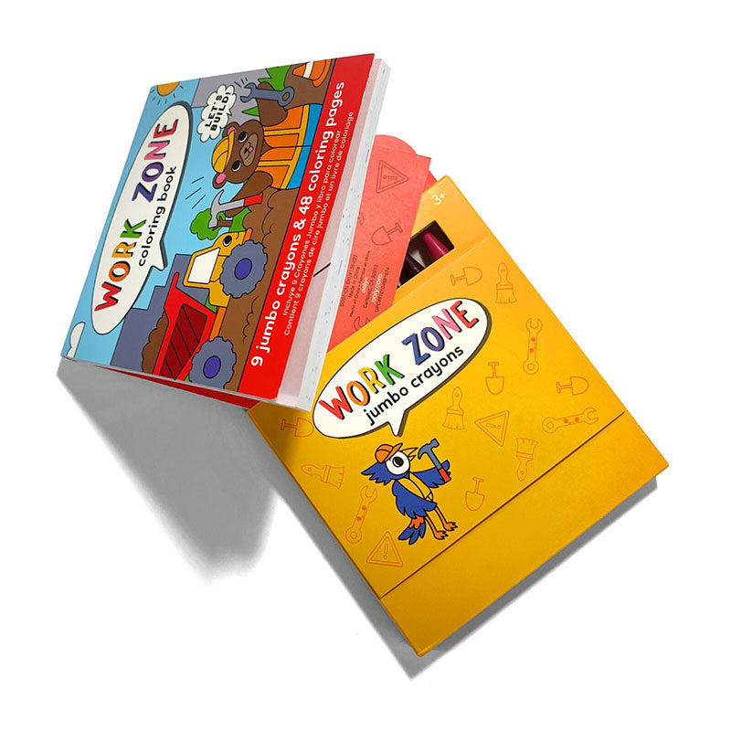 Set aus Malbuch und Jumbo-Buntstiften „Work Zone“