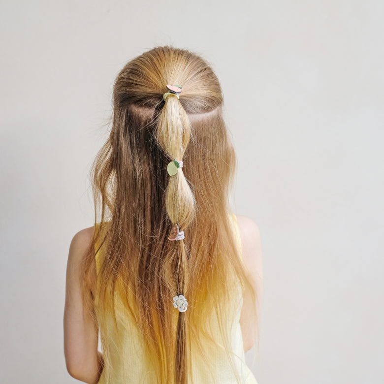 Mini-Haarbänder, Pfirsich-Zitrus