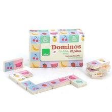 Load image into Gallery viewer, Double Sided Wooden Dominoes, Fruit