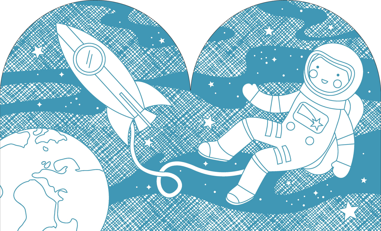 Colouring Book with Sitckers, Outer Space