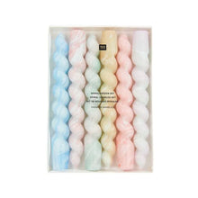 Load image into Gallery viewer, Spiral Marbled Candles, Set of 6