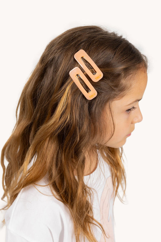 Mini-Haarspangen-Set „Papaya“