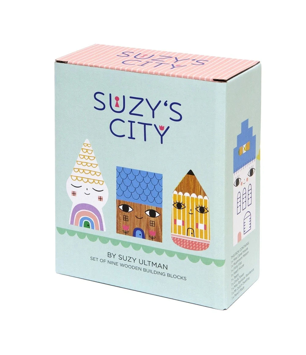 Holzfiguren „Suzys Stadt“