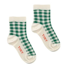 Load image into Gallery viewer, Tiny Cottons Socks ''Light Cream / Pine Green''
