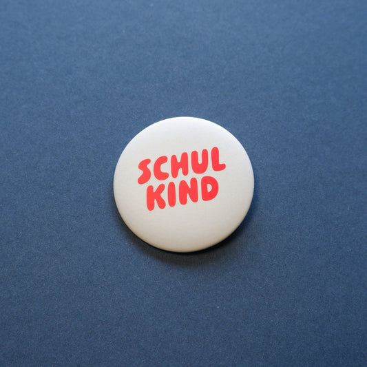 Button „Schulkind“ Beige