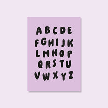 Load image into Gallery viewer, Postcard ''Alphabet'' Lilac