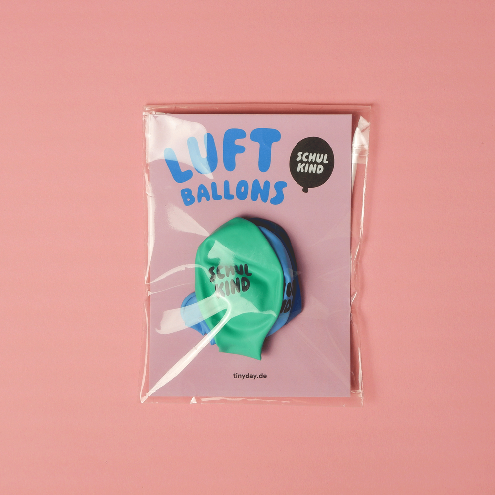 Schulkind Luftballons, Set mit 6, Blaumix