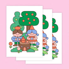 Load image into Gallery viewer, Postcard, Woodland Tea Party