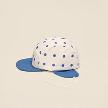 Load image into Gallery viewer, 5 Panel Cap with Ears ''Wolly Polka Blue''