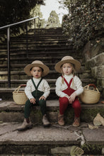 Load image into Gallery viewer, Footed Tights ''Dark Forest Green''