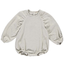 Lade das Bild in den Galerie-Viewer, Silber karierter Puff-Overall 92-98 / 2 - 3 Jahre