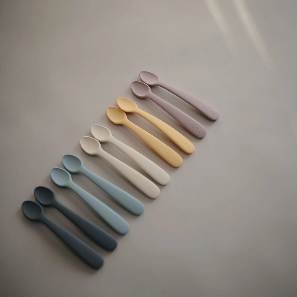 Silicone Baby Feeding Spoon Set ''Soft Lilac''