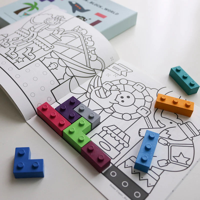 Block World Buntstifte & Malbuch-Set