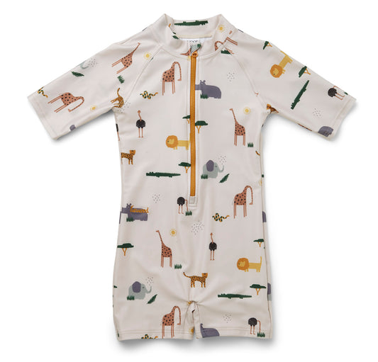 UV Swim Jumpsuit ''Safari Sandy Mix'' 56 - 62 / 1 - 3 Months