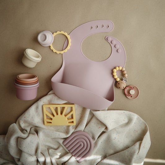 Lätzchen mit Fangtasche ''Pale Mauve''