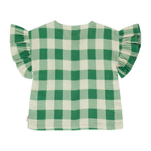 Load image into Gallery viewer, Big Check Frills Shirt ''Light Cream / Pine Green''