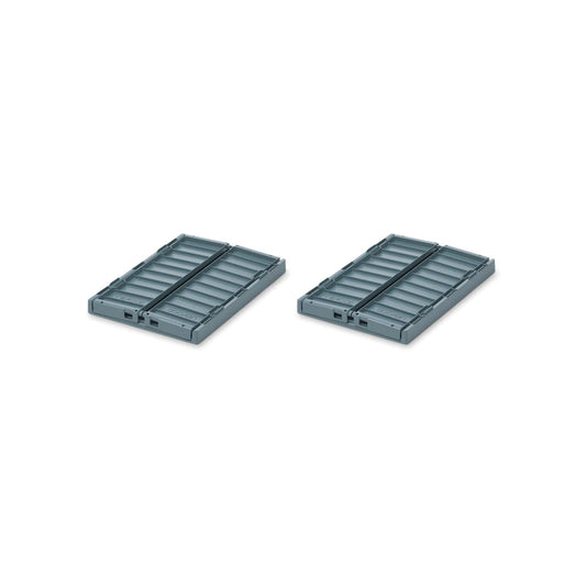 Weston Aufbewahrungsbox, 2er-Pack, Small ''Whale Blue''