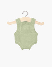 Lade das Bild in den Galerie-Viewer, Puppen-Strickstrampler ''Green Tea'' (34 & 37cm Puppen)