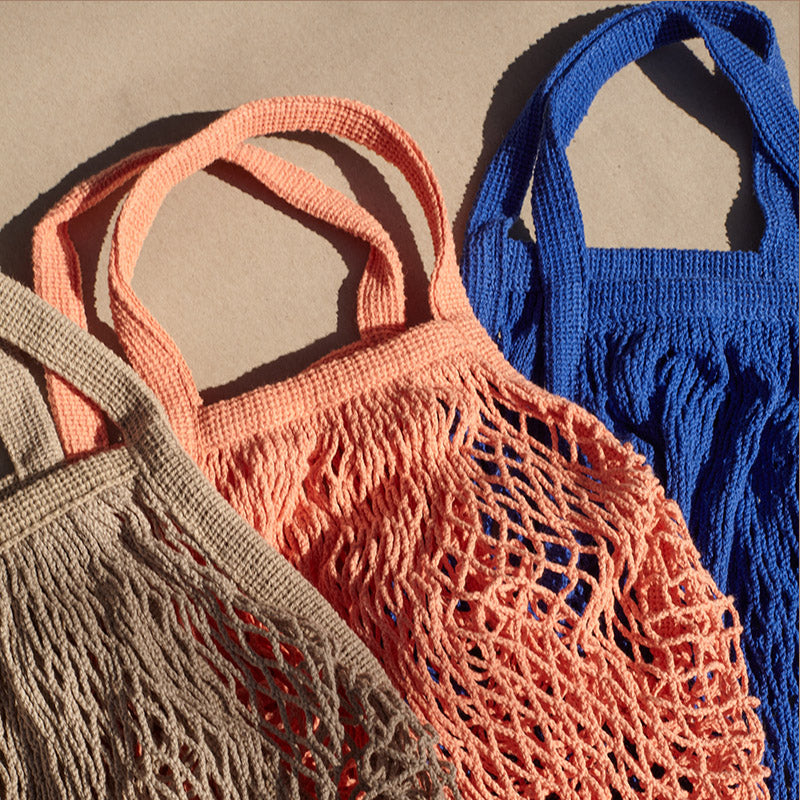 Netztasche aus Baumwolle, verschiedene Farben – folk berlin