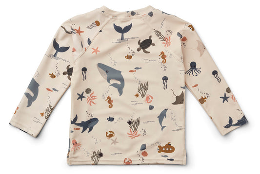 Long Sleeved Swim Tee ''Sea Creature / Sandy Mix''