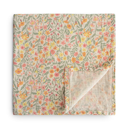 Swaddle Organic Muslin Cloth, Pastel Blooms