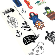 Lade das Bild in den Galerie-Viewer, Mini-Temporäre Tattoos &#39;Piratenleben&#39;
