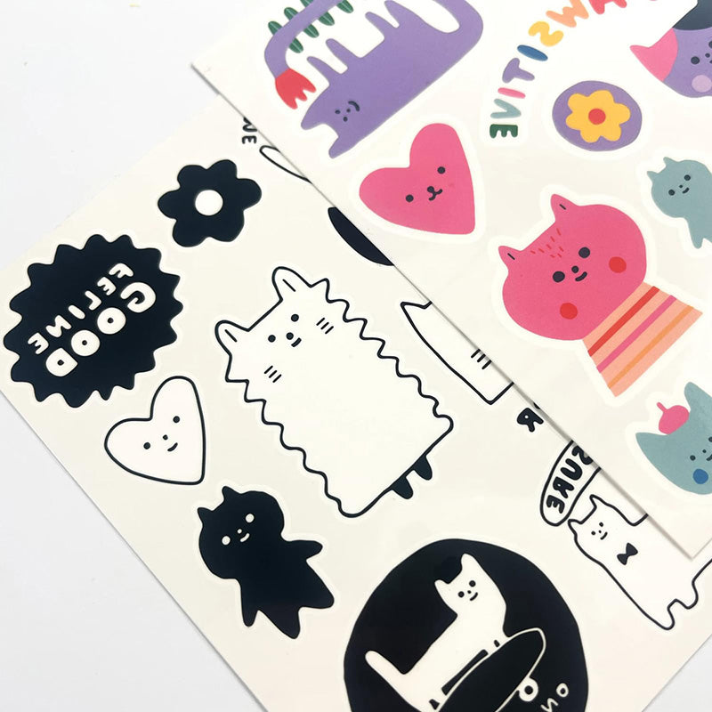 Mini Temporäre Tattoos ''Pawsitive Cats''
