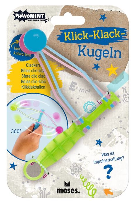PhenoMINT Klick-Klack Kugeln, Grün (Leuchtet im Dunkeln)