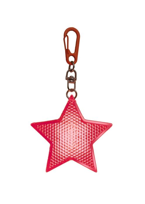 Leuchtender LED-Stern mit Karabiner, Rot