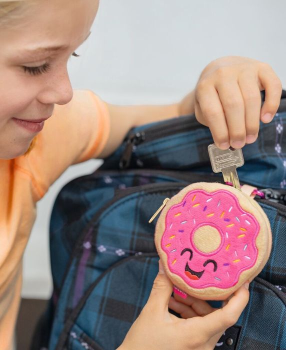 Plush Pouch, Happy Day Donut with Carabiner