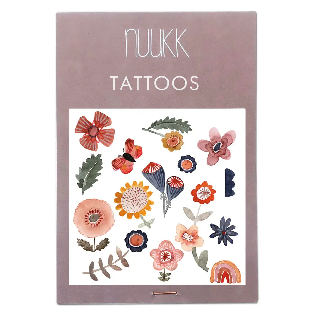 ''Flower Field'' Organic Temporary Tattoos
