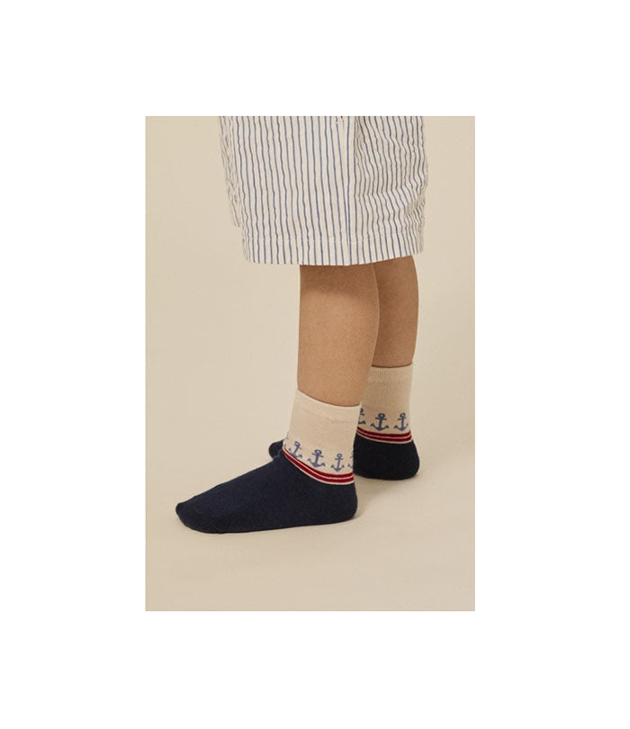 2 Pack Jacquard Socks  ''Anchor''