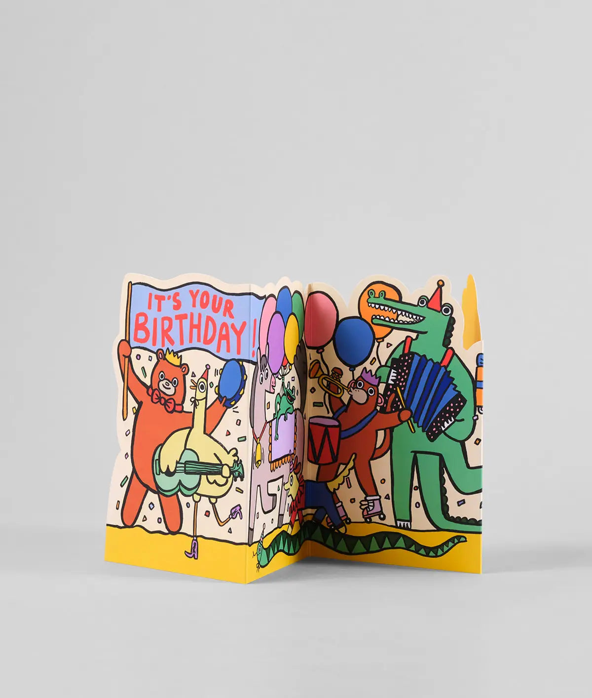 Party-Parade, aufklappbare Karte