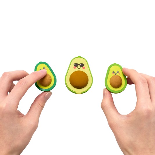 Radiergummi- und Anspitzer-Set, Avocado