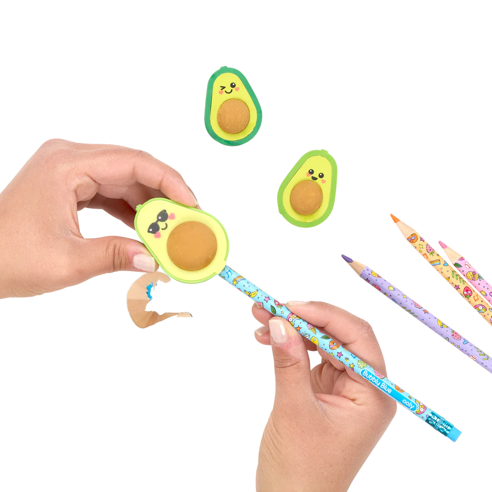 Eraser & Sharpener Set, Avocado