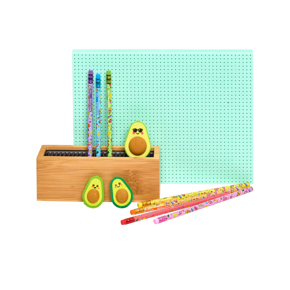 Eraser & Sharpener Set, Avocado