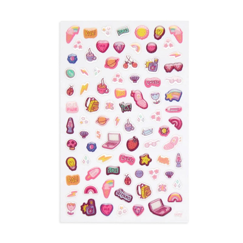 Mini Puffy Stickers, Girl Boss