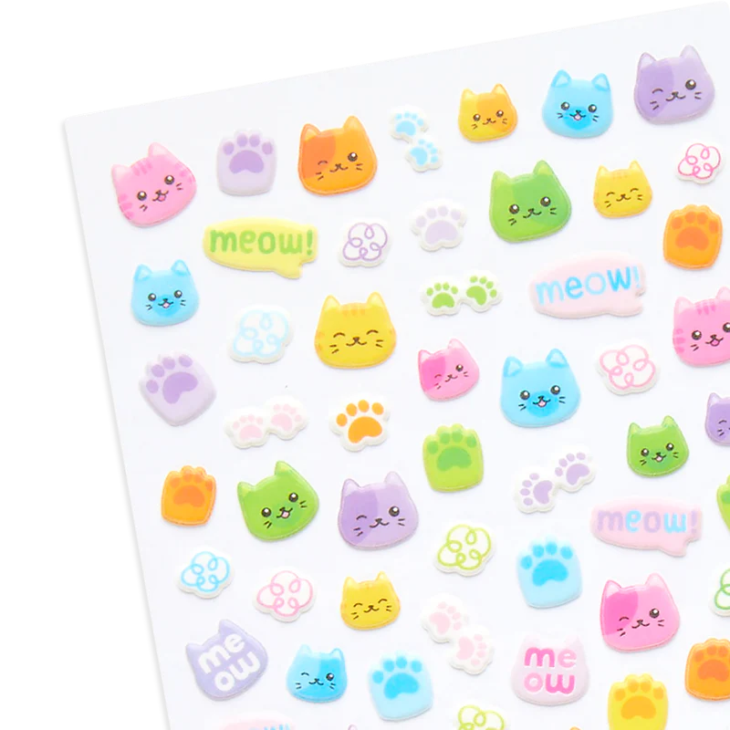 Sticker Set, Colourful Cats