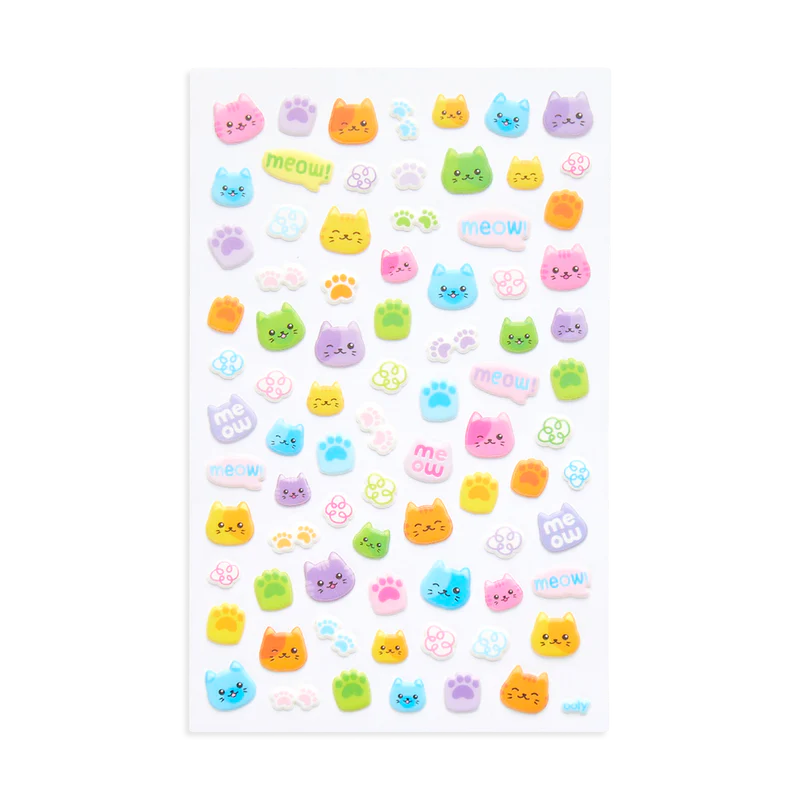 Sticker Set, Colourful Cats