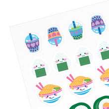 Load image into Gallery viewer, Mini Stickers, Ramen and Sushi
