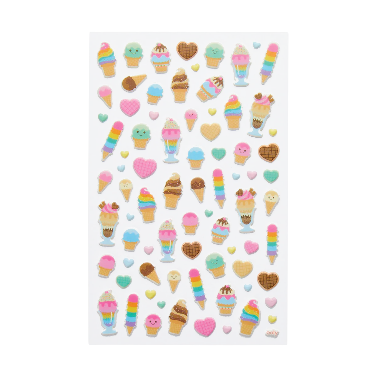 Mini Puffy Sticker, Eiscreme Traum