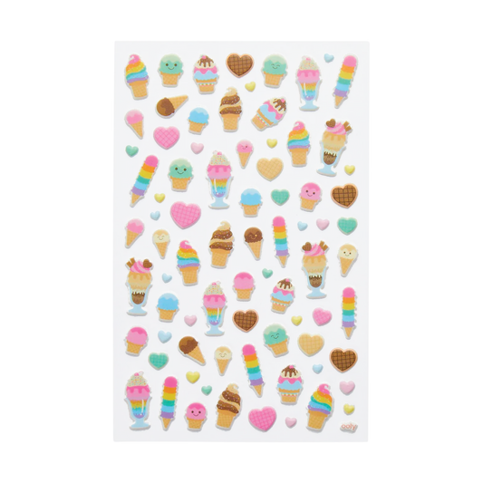 Mini Puffy Sticker, Eiscreme Traum