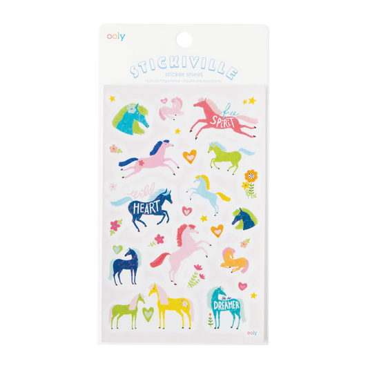 Sticker-Set, Wilde Pferde