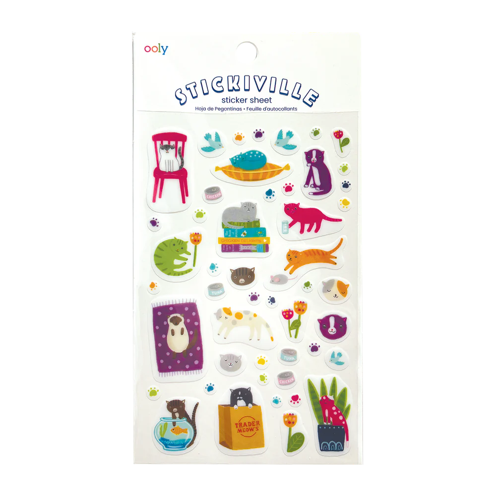 Sticker Set, Quirky Cats